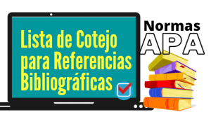 Lista de cotejo para las referencias bibliográficas